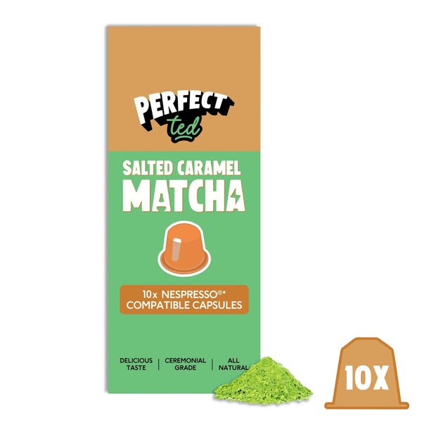 Perfect Ted Salted Caramel Matcha Nespresso® Compatible Pods - 10 Pods - Caramelly