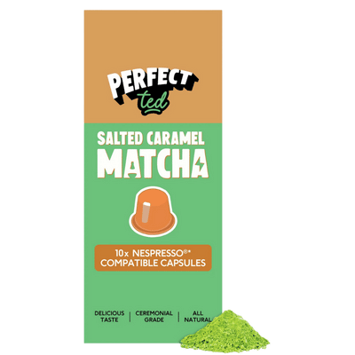 Perfect Ted Salted Caramel Matcha Nespresso® Compatible Pods - 10 Pods - Caramelly