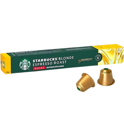 Nespresso Starbucks Decaf Blonde Espresso Roast Coffee Capsules/Pods - Caramelly