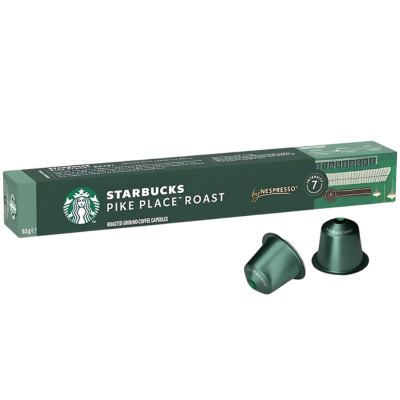 Nespresso Starbucks Lungo Pike Place Roast Coffee Capsules/Pods - Caramelly