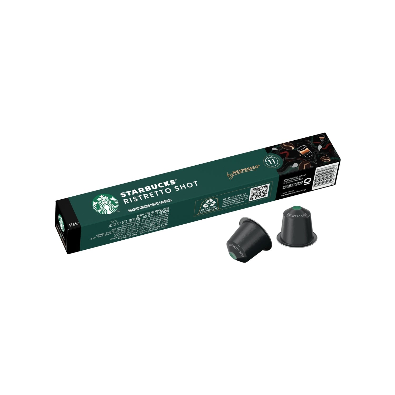 Starbucks Ristretto Shot Nespresso® Compatible Coffee Capsules - 10 Pods - Caramelly