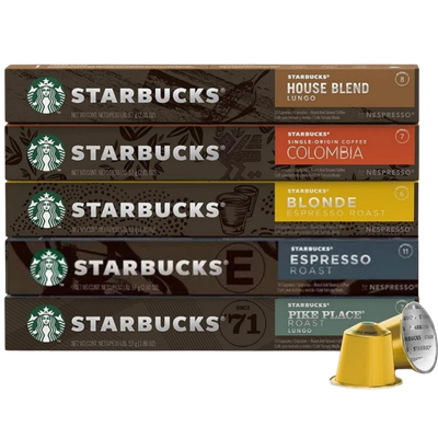 Starbucks Nespresso® Compatible Variety Pack - 50 Pods - Caramelly