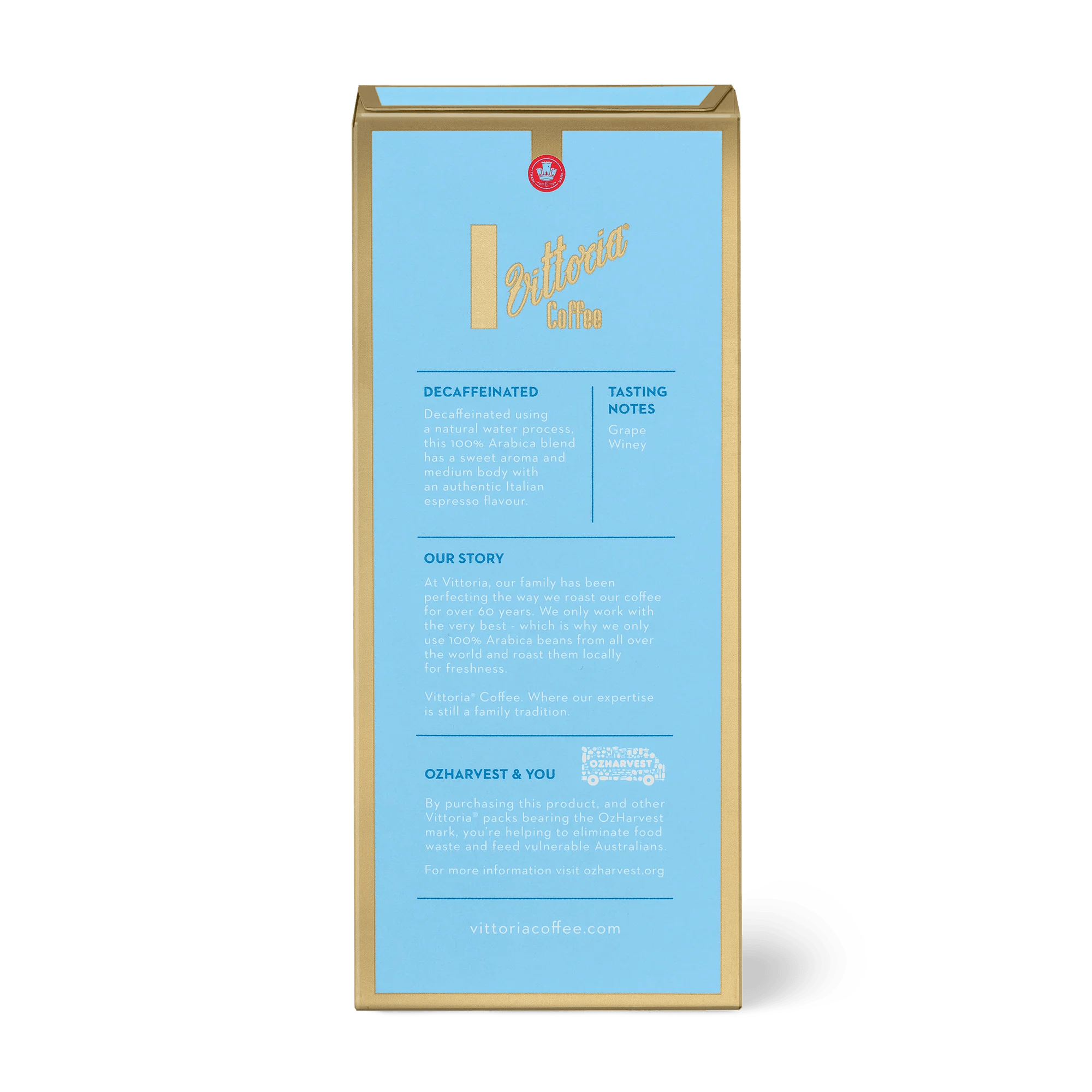 Vittoria Decaffeinated Nespresso® Compatible Coffee Capsules - 10 Pods - Caramelly