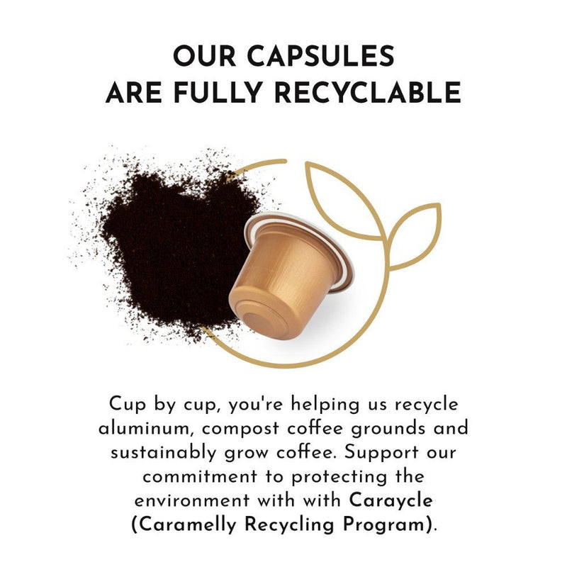 Caramelly Caramel Flavoured Nespresso Compatible Coffee Capsules/Pods - Caramelly