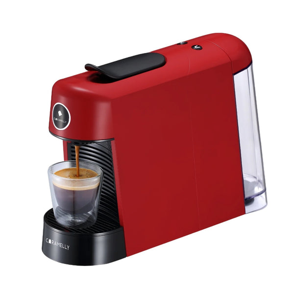 Caramelly Pinta-Presso Nespresso Coffee Capsule Machine (New 2024 Model) with LED Glow Ring + Free 10 Coffee Capsules - Caramelly