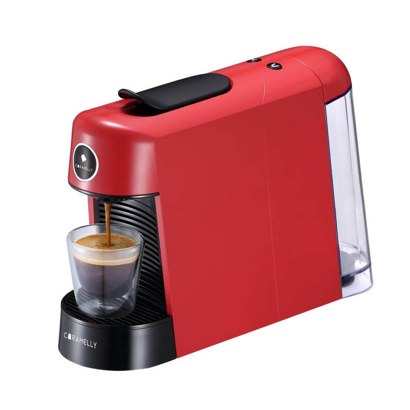Caramelly Pinta-Presso Nespresso Coffee Capsule Machine (New 2024 Model) with LED Glow Ring + Free 10 Coffee Capsules - Caramelly