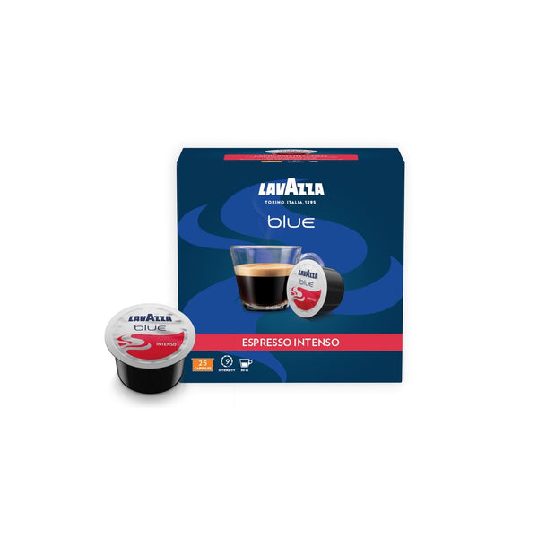 Lavazza Blue Espresso Intenso, Pack of 25 Coffee Capsules, Compatible with Lavazza BLUE Machines - Caramelly
