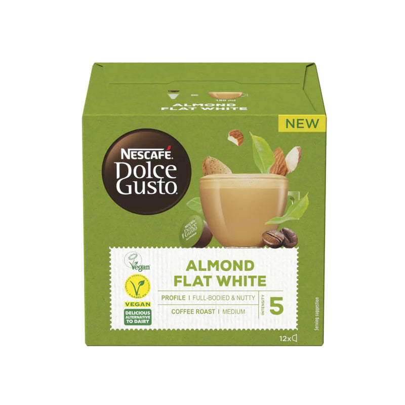 Nescafe Dolce Gusto Flat White Almond Coffee Pods - Caramelly