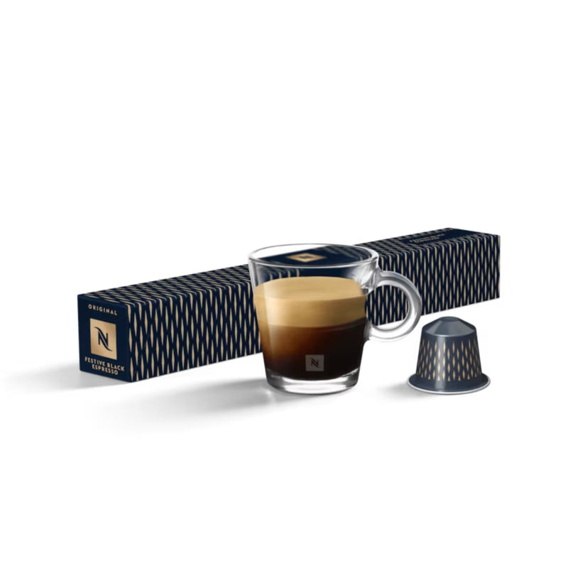 Nespresso Festive Black Espresso Coffee Capsules/Pods - Caramelly