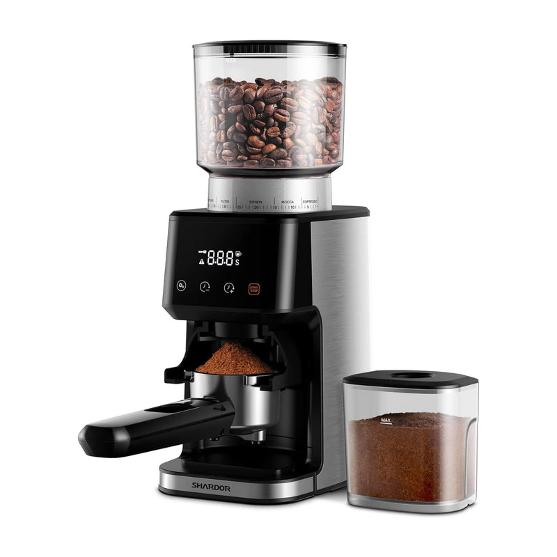 SHARDOR Conical Burr Coffee Beans Grinder with Touchscreen, Precision Electronic Timer and 51 Precise Settings - Caramelly
