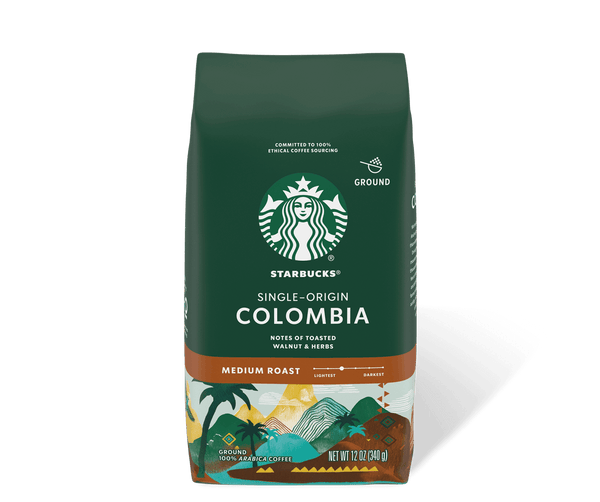 Starbucks Single-Origin Colombia Ground Coffee (340g) - Caramelly