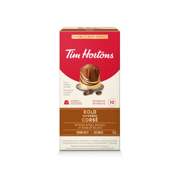 Tim Hortons Bold Espresso Nespresso Compatible Coffee Capsules/Pods - Caramelly